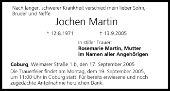 Anzeige von Jochen Martin von MGO