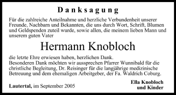 Anzeige von Hermann Knobloch von MGO