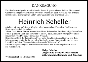 Anzeige von Heinrich Scheller von MGO
