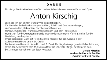 Anzeige von Anton Kirschig von MGO