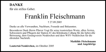 Anzeige von Franklin Fleischmann von MGO
