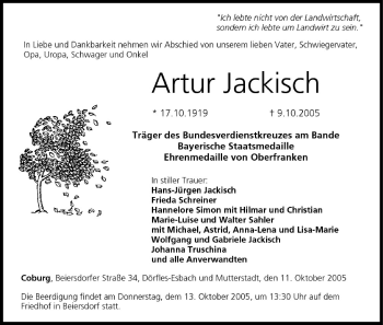Anzeige von Artur Jackisch von MGO