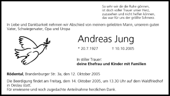 Anzeige von Andreas Jung von MGO
