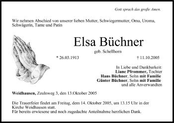 Anzeige von Elsa Büchner von MGO