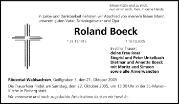 Anzeige von Roland Boeck von MGO