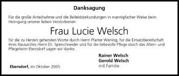 Anzeige von Lucie Welsch von MGO