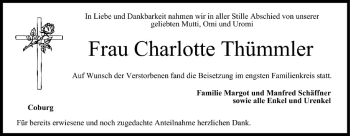 Anzeige von Charlotte Thümmler von MGO