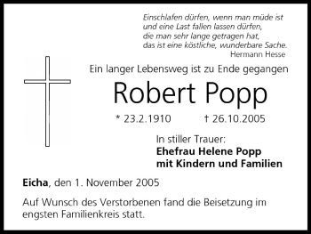 Anzeige von Robert Popp von MGO