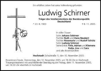 Anzeige von Ludwig Schirner von MGO