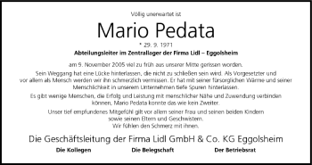 Anzeige von Mario Pedata von MGO