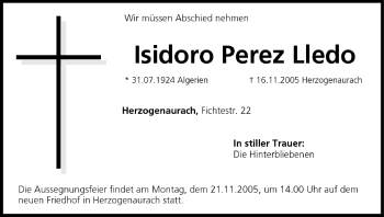 Anzeige von lsidoro Perez Lledo von MGO