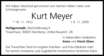 Anzeige von Kurt Meyer von MGO