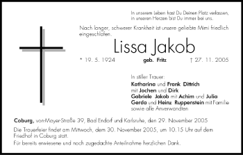 Anzeige von Lissa Jak von MGO