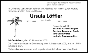 Anzeige von Ursula Löffler von MGO