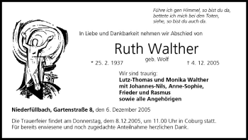 Anzeige von Ruth Walther von MGO