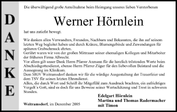 Anzeige von Werner Hörnlein von MGO
