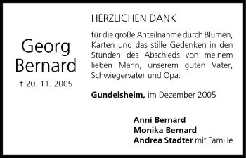 Anzeige von Georg Barnard von MGO