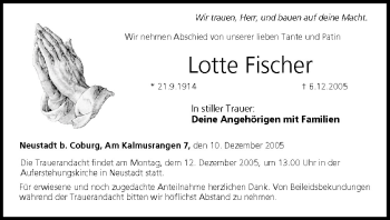 Anzeige von Lotte Fischer von MGO