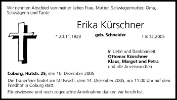 Anzeige von Erika Kürschner von MGO