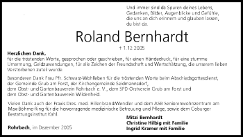 Anzeige von Roland Bernhardt von MGO
