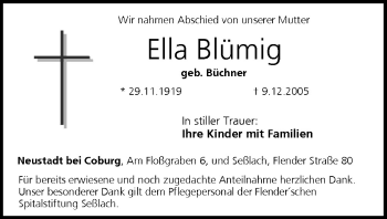 Anzeige von Ella Blümig von MGO