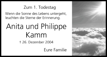 Anzeige von Anita und Philippe Kamm von MGO