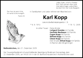 Anzeige von Karl Kopp von MGO