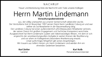 Anzeige von Martin Lindemann von MGO