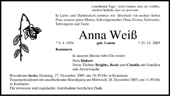 Anzeige von Anna Weiß von MGO