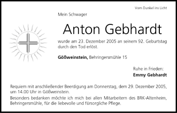 Anzeige von Anton Gebhardt von MGO