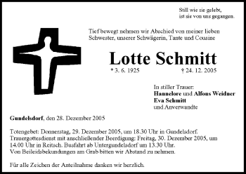 Anzeige von Lotte Schmitt von MGO