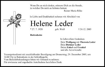 Anzeige von Helene Leder von MGO