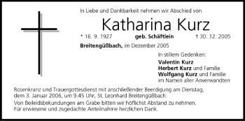 Anzeige von Katharina Kurz von MGO