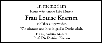 Anzeige von Louise Kramm von MGO