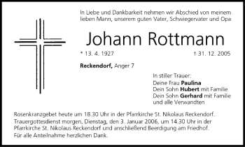 Anzeige von Johann Rottmann von MGO
