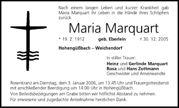 Anzeige von Maria Marquart von MGO