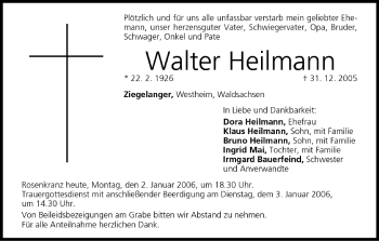 Anzeige von Walter Heilmann von MGO