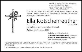 Anzeige von Ella Kotschenreuther von MGO