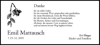 Anzeige von Emil Mattausch von MGO