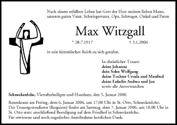 Anzeige von Max Witzgall von MGO