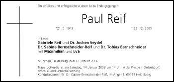 Anzeige von Paul Reif von MGO