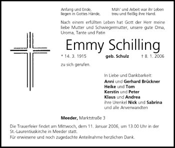 Anzeige von Emmy Schilling von MGO