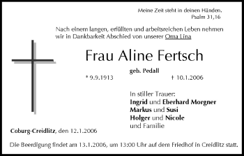 Anzeige von Aline Fertsch von MGO