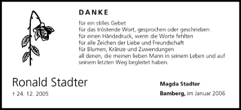 Anzeige von Ronald Stadter von MGO