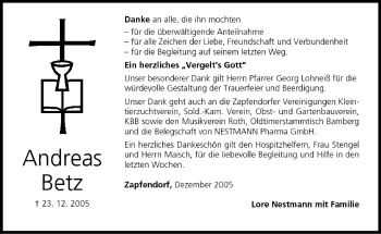 Anzeige von Andreas Betz von MGO