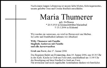 Anzeige von Maria Thumerer von MGO