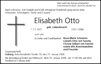 Anzeige von Elisabeth Otto von MGO