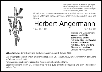 Anzeige von Herbert Angermann von MGO