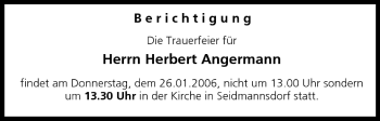 Anzeige von Herbert Angermann von MGO