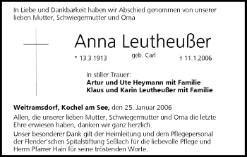 Anzeige von Anna Leutheußer von MGO